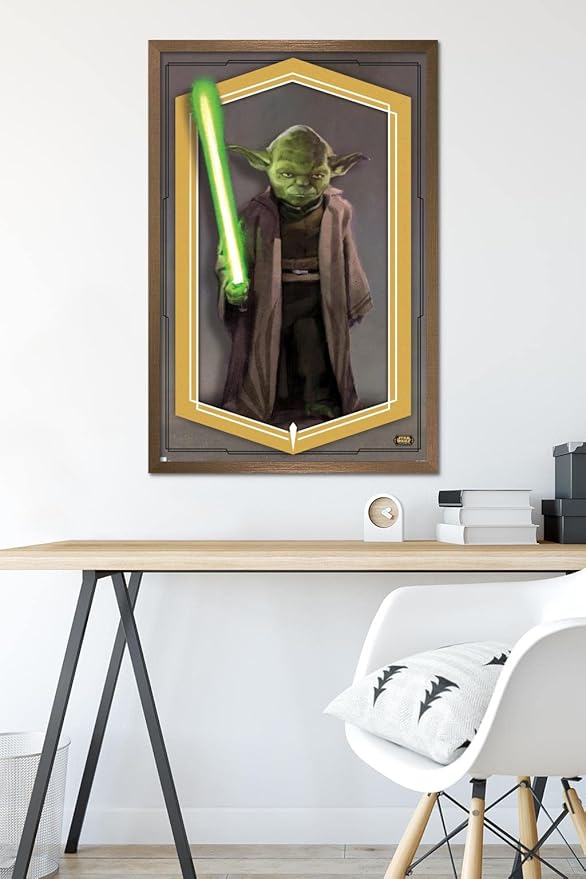 Trends International Star Wars: The High Republic - Yoda Wall Poster, 22.375" x 34", Bronze Framed Version