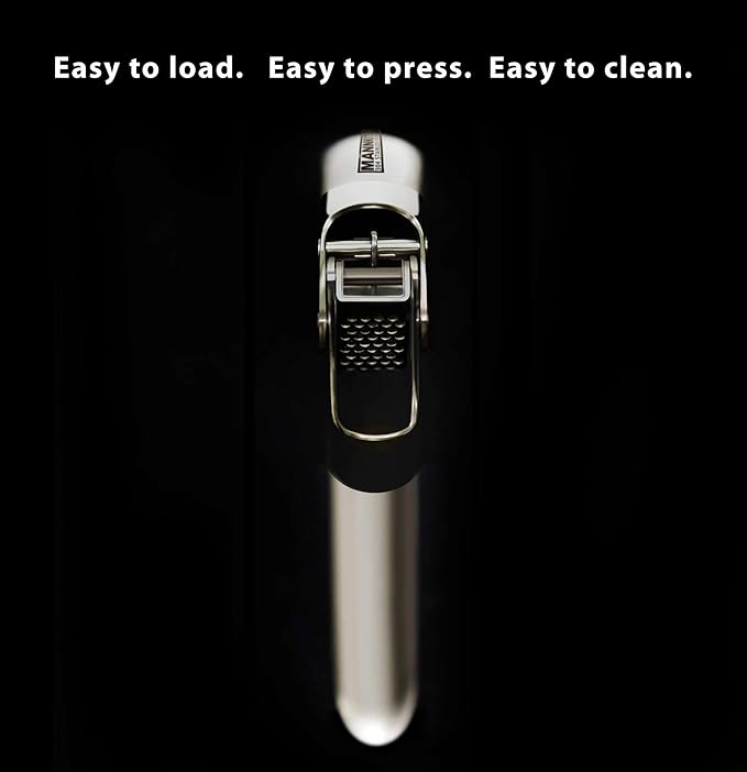 MANNKITCHEN High-Capacity Stainless Steel Double-Lever Garlic Press