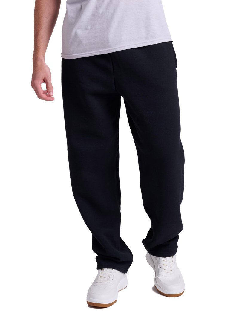 Russell Athletic Men's Dr-Power Fleece Open Bottom Pocket Pant, Black, Large