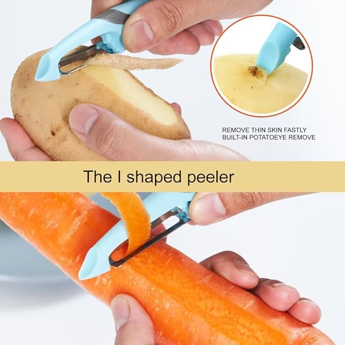 Carrot Peelers, Kitchen Vegetable Peeler Set, Including orange peeler, Corn Peeler, Corn Stripper, Potato, Apple Peelers, Y Peeler for Veggie & Fruit(Color-1) 6 Pcs