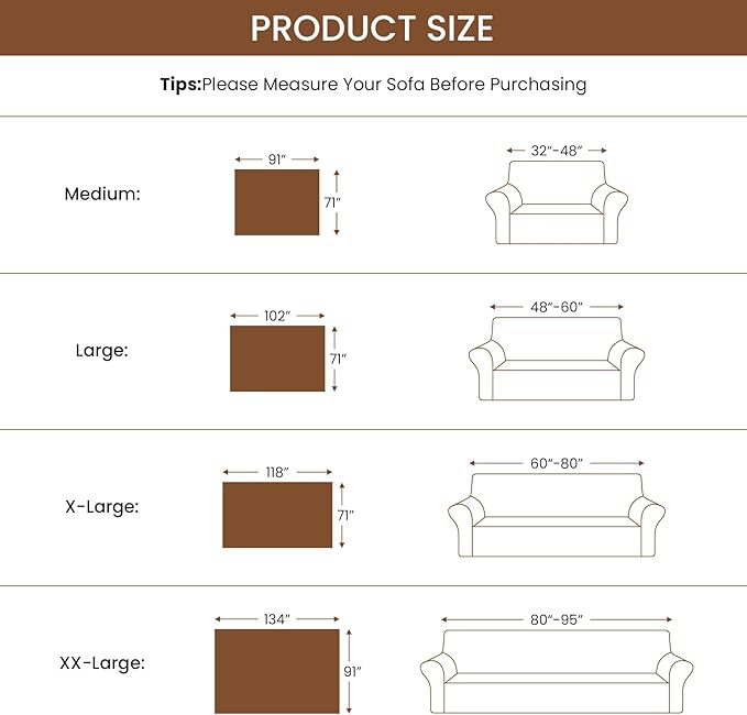 Deep Dream Sofa Cover, Sectional Couch Covers, Couch Covers for 3 Cushion Couch, Couch Cover for Dogs, Geometrical Jacquard Fabric Sofa Cover (X-Large, 71" x 118", White)