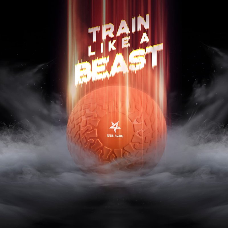 Yes4All Fitness Slam Ball Triangle for Exercise, Strength, Dynamic Workout, Multiple Weight Options Weighted Ball