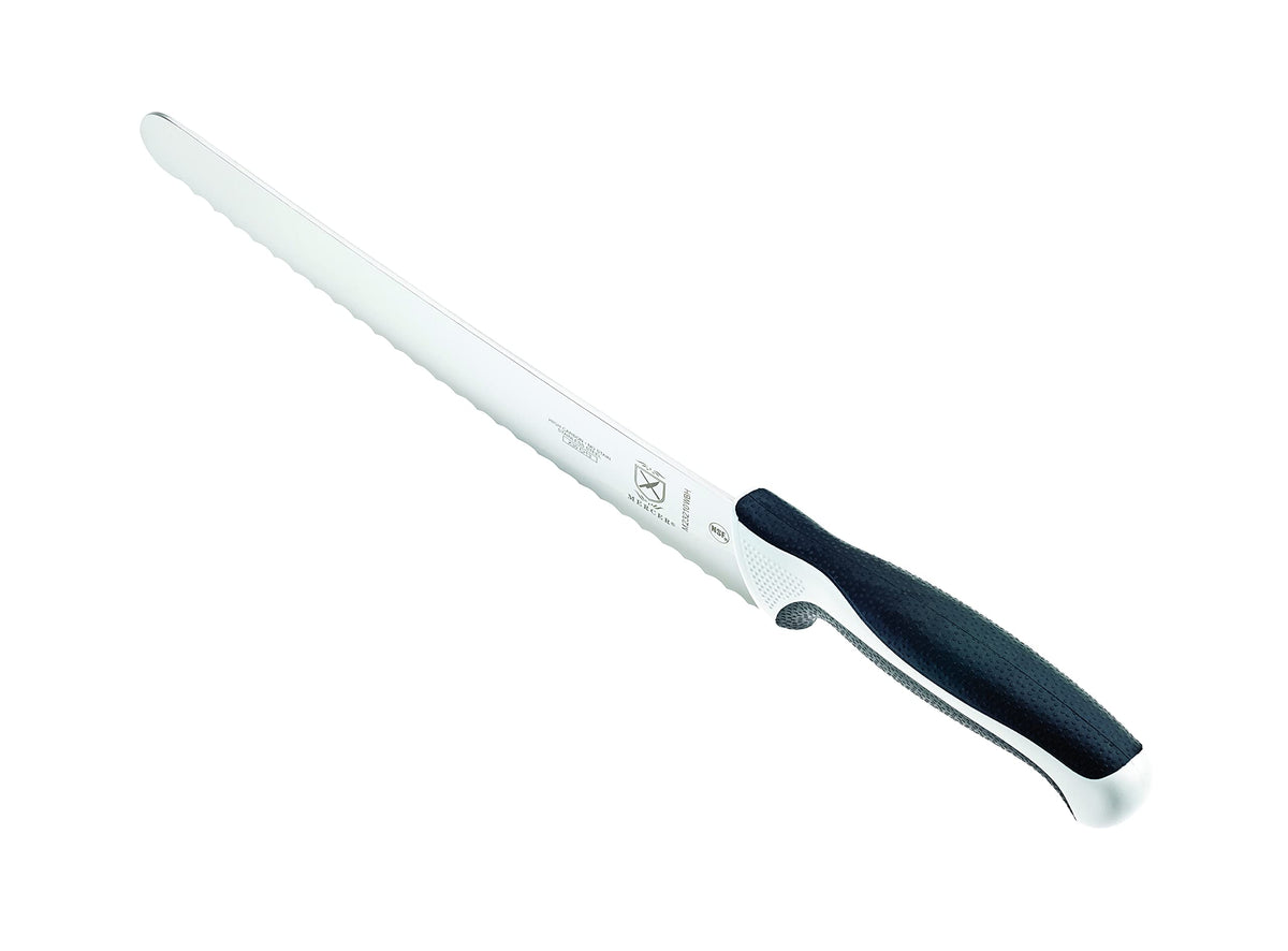 Mercer Culinary Millennia Colors 7-Inch Granton Edge Santoku Knife, Green