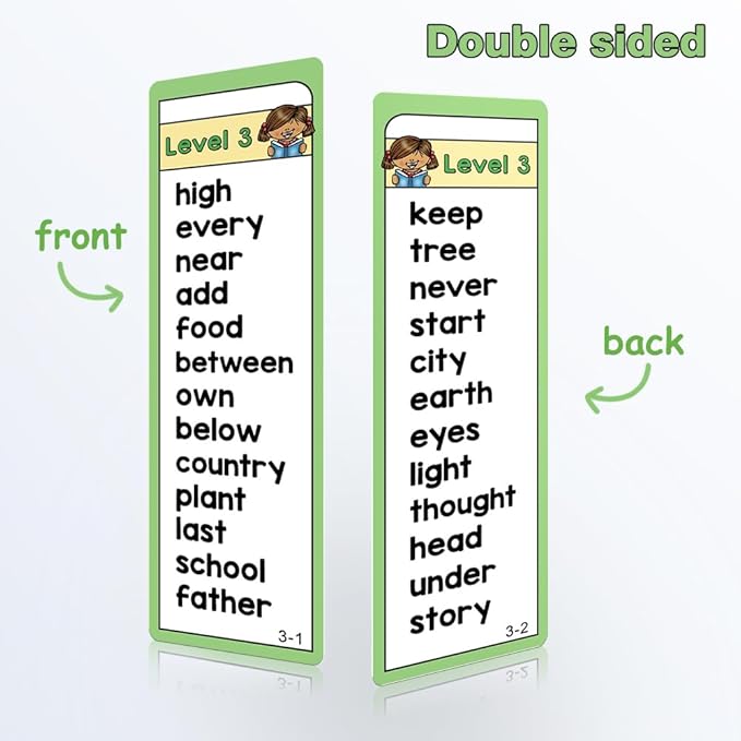 Lachilly 1000 Sight Words Flashcards, Dolch Words List Flash Cards, High Frequency Word Lists, ESL Teaching Materials, Vocabulary Building, Essential Teacher Teaching Aids for Primary School