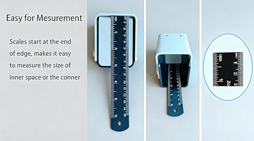 2-Pack 6 Inch Metal Ruler Set, 150mm Straight Edge Rule - Dual Scale Metric & Imperial, Laser Engraved Edge-to-Edge Measuring for School, Crafting, Geometry & Gifts