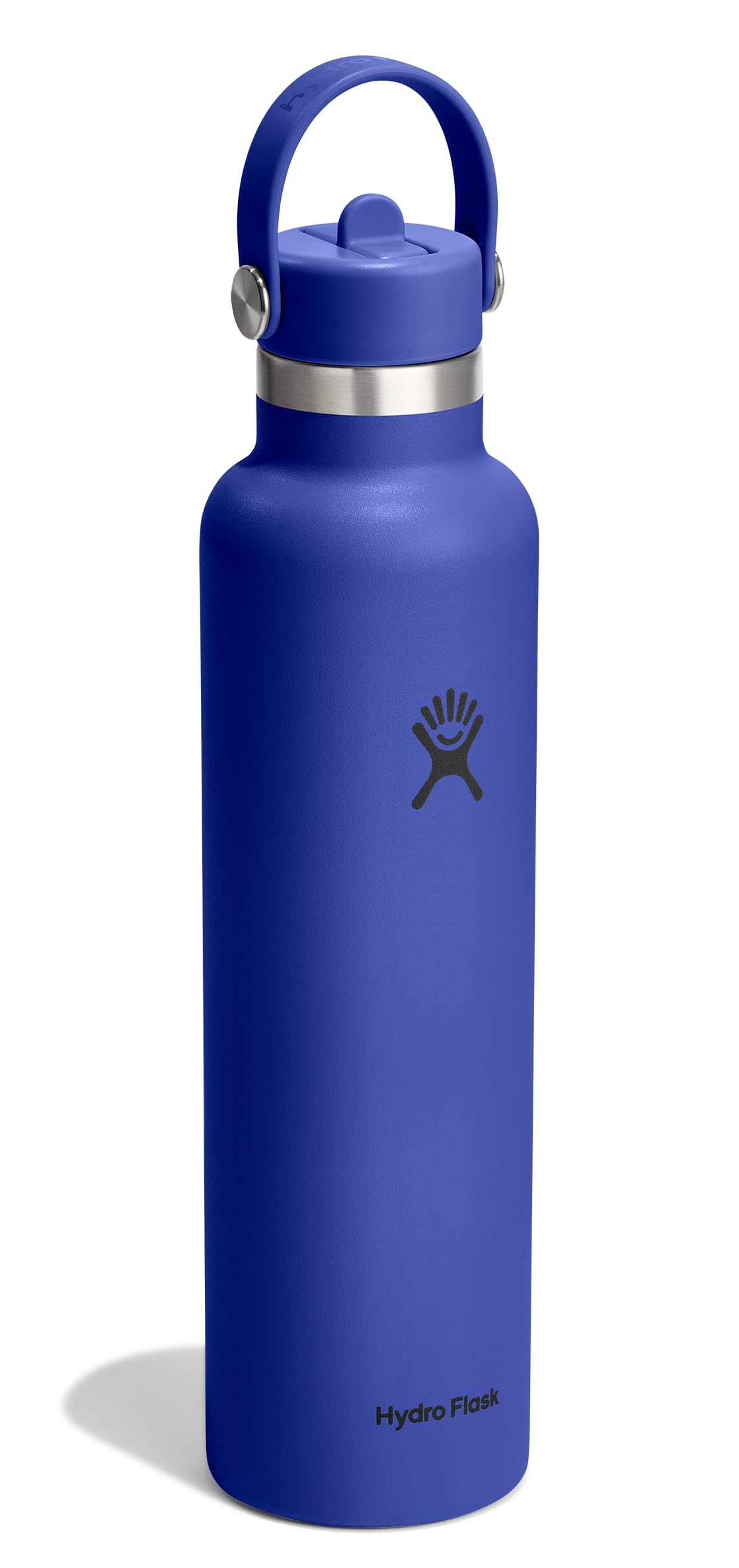 Hydro Flask Water Bottle - Insulated Stainless Steel - Straw Lid, Non Spill, Leakproof in 24 Oz Capri Blue