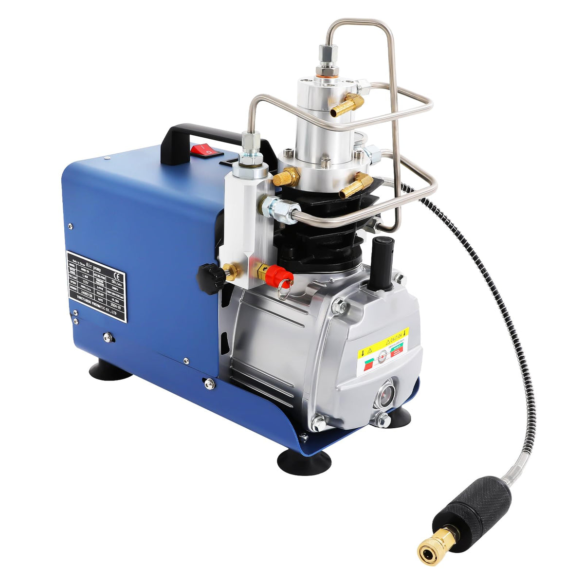 High Pressure Air Compressor,4500PSI Electric Air Compressor Scuba Diving Pump High Pressure Water-cooling 1.8KW,For Fire Fighting,Diving