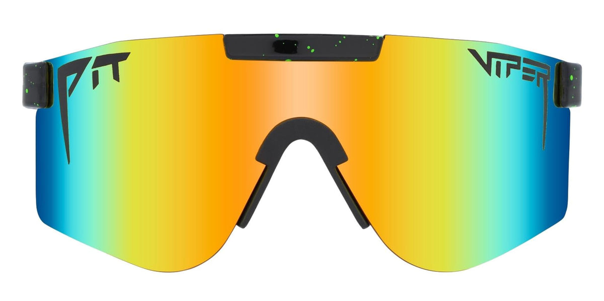 Pit Viper Sunglasses I The Original I Wide Fit I Polarized Lens, Indestructible Frame I Turbo Adjustable for Perfect Fit I Micro Fiber Bag & Retainer Straps I Orange Lens, Black Frame