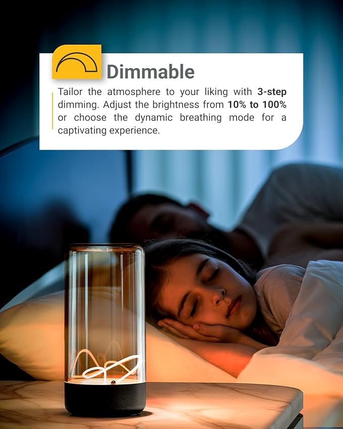 Sunco Magnetic Filament Light Rechargeable Table Lamps Minimalist Flexible LED Camping Lamp Dimmable Cordless 1W 55 LM 2700K Soft White 3-Step Dimming 10%-100% USB-C Rechargeable.