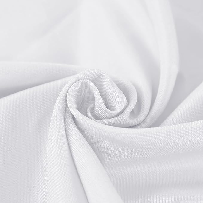 6 Pack White Tablecloth 60 x 102 Inch Table Cloth for 6 Foot Rectangle Tables, Wrinkle Resistant Washable Polyester Fabric Table Covers for Party, Wedding,Dining,and Banquet
