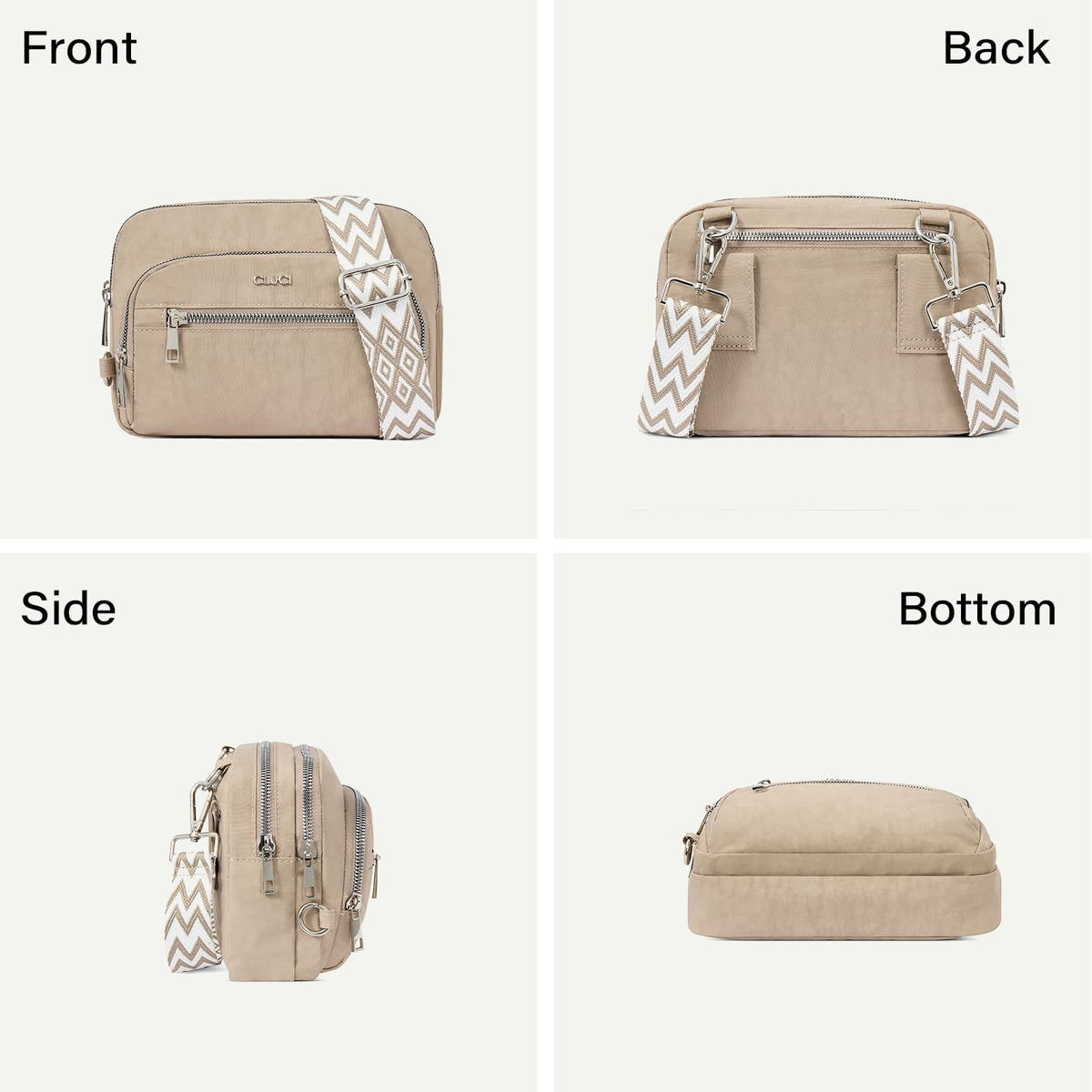 CLUCI Anti Theft Crossbody Bags for Women Travel Small Crossbody Bag Purses for Women RFID Nylon Belt Bag