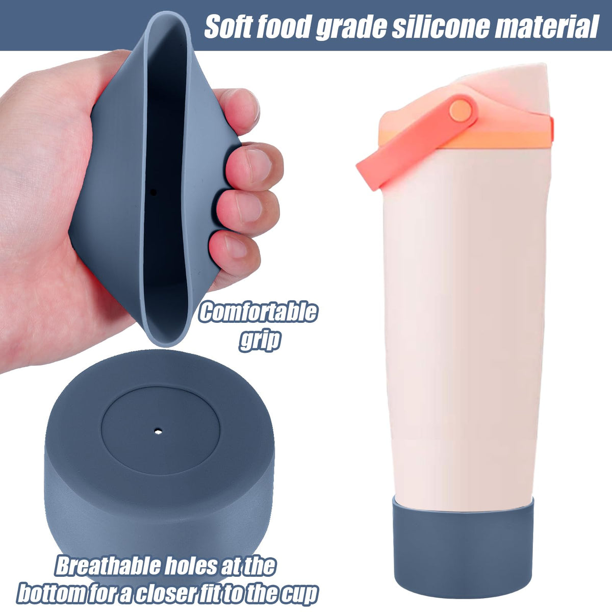 Mity rain 2PCS Protective Silicone Boots for Owala 30oz & 40oz FreeSip Sway