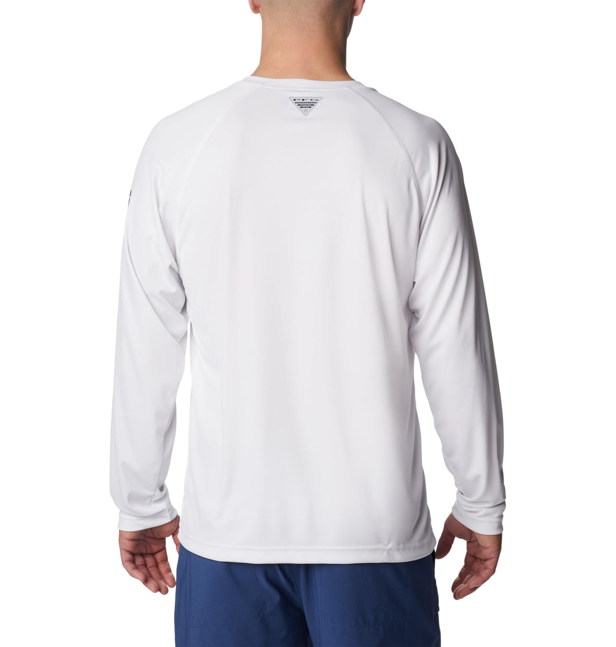 Columbia Men's PFG Terminal Tackle Long Sleeve Fishing Shirt, White/Nightshade Logo, 4X