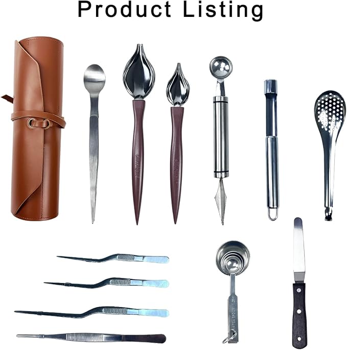 DUEBEL Chef Plating Kit, 12pc Stainless Steel Culinary Tools Set