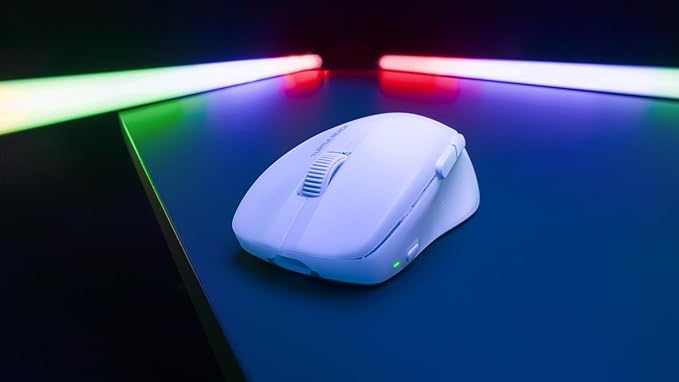 Turtle Beach Pure Air Wireless RGB Gaming Mouse, Ultra-Light 54g Ergonomic Design, 26000 DPI Optical Sensor, 125-Hour Rechargeable Battery, Dual Wireless + Bluetooth, Titan Optical Switches – White