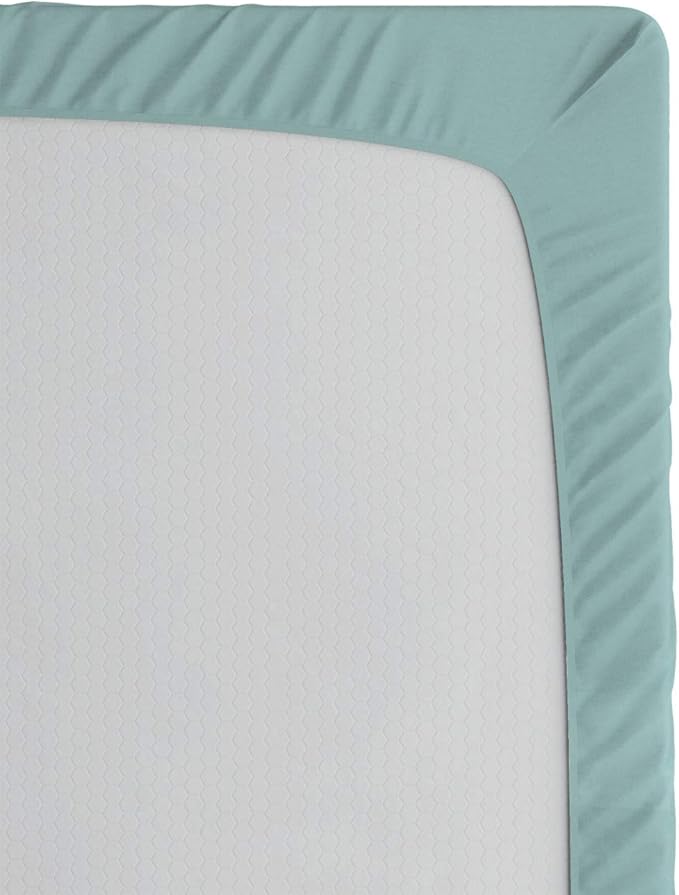 Ambesonne Silhouette Fitted Sheet, City Houses Business Skyline Urban Outdoor Scene Illustration, Bed Cover with All-Round Elastic Deep Pocket for Comfort, Full Size, Black Seafoam and Blue Grey