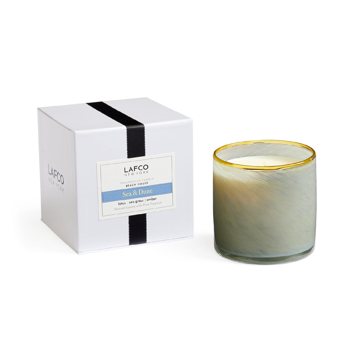 LAFCO New York Signature Candle, Star Magnolia - 15.5 oz - 90-Hour Burn Time - Reusable, Hand Blown Glass Vessel - Made in the USA