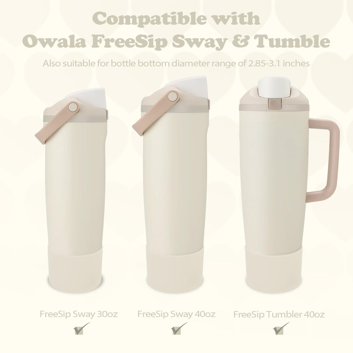 Kaitiaki Silicone Boot for Owala 30oz & 40oz FreeSip Sway Bottles & Tumblers - Non-Slip, Scratch-Resistant, Stability Enhancer, Available in 12 Colors (Lightly Toasted)