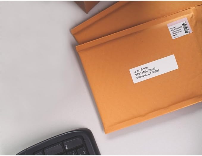 DYMO® LabelWriter Address Labels, 1-1/8" x 3-1/2", Rectangle, White, 350 Labels Per Roll, Pack of 12 Rolls