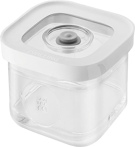 ZWILLING FRESH & SAVE CUBE Box, size S, modular & stackable container, airtight & vacuumable storage, dishwasher friendly, transparent - size: Small