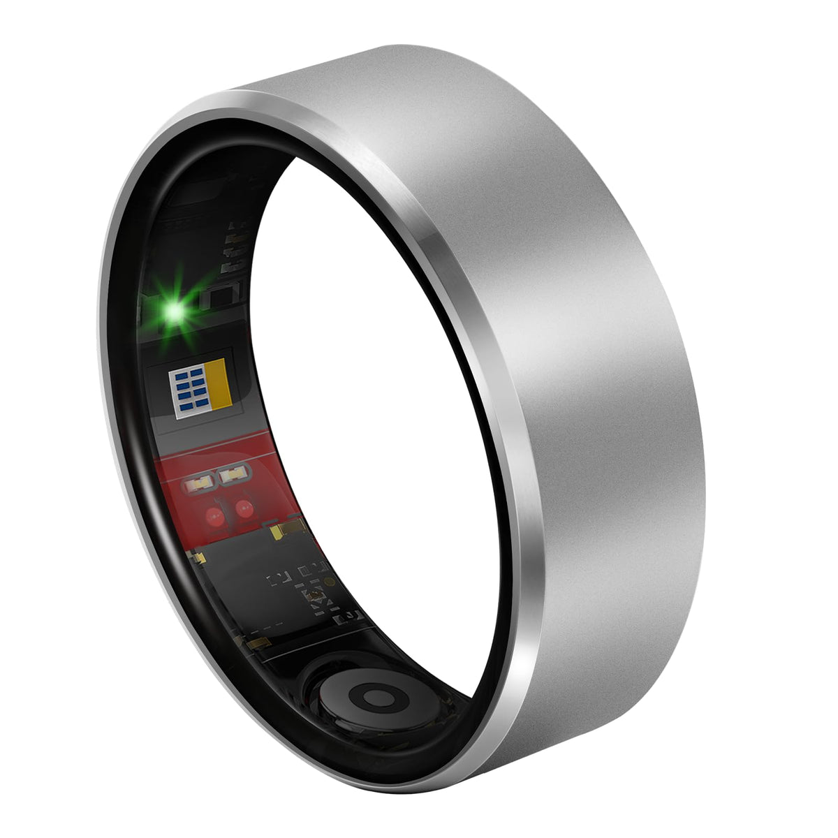 Milavan Smart Health Ring 2.0 for Women Men, Slim Scratch & Fingerprint Resistant Design, Efficient Chip Fitness Tracker, Monitors Heart, Light Gray 10#