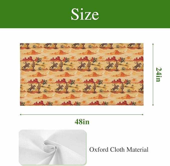Tropical Plant Cactus Fluorescent Light Covers 4 Pack Western Cowboy Horse