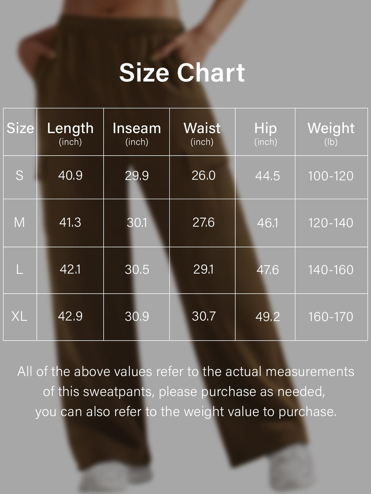 YEOREO Sweatpants Womens Cargo Pants Fleece Lined Wide Leg Joggers Baggy Drawstring Nairi Sweat Pants with Pockets Coffee M