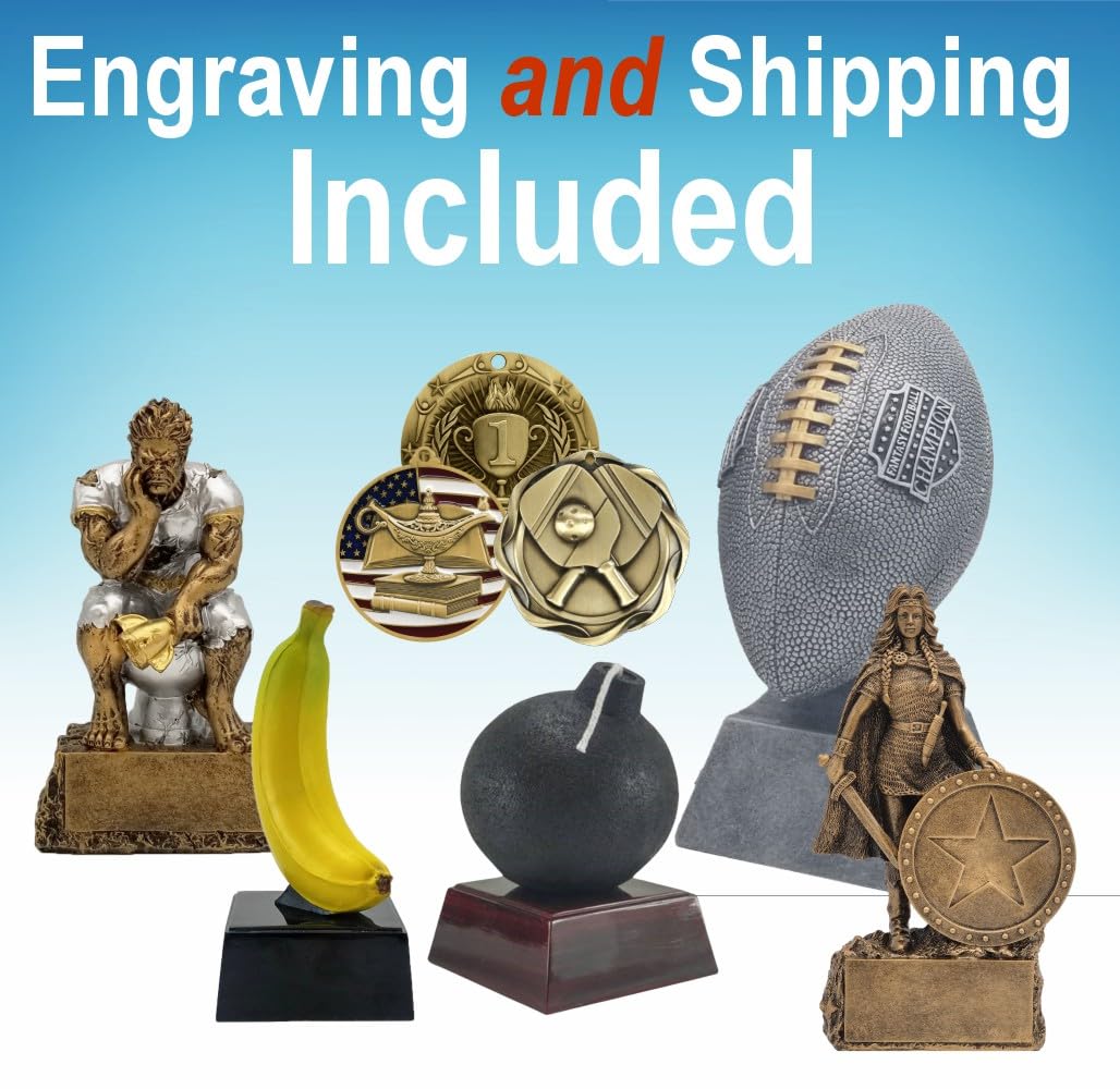 Drama Motion Xtreme 3D Trophy - 5 Inch Tall | Engraved Theater Award - Customize Now - Decade Awards