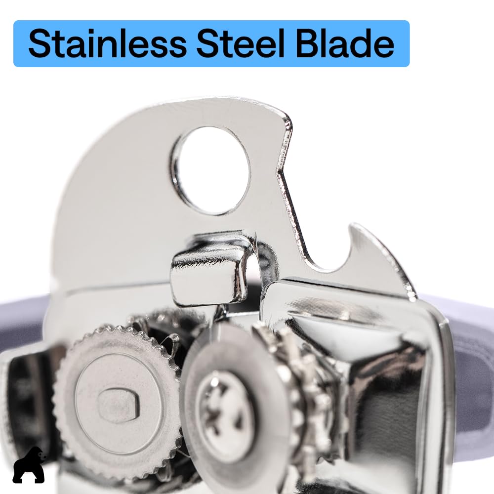 GORILLA GRIP Original Model Stainless Steel Manual Can Opener, Lavender