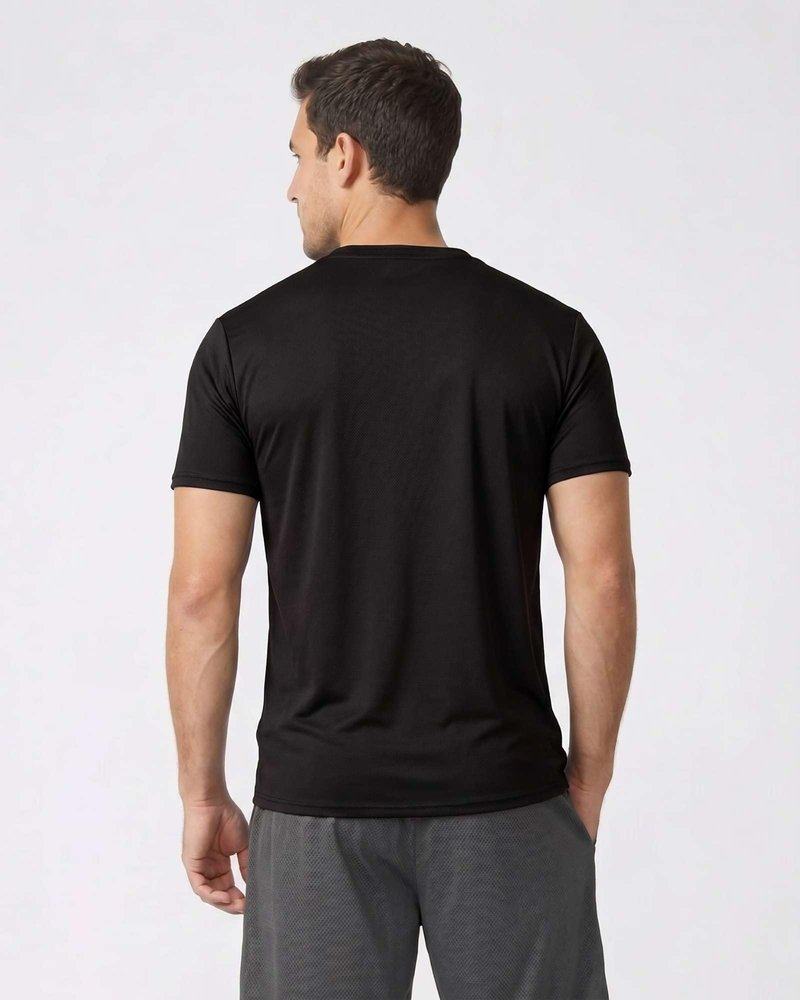Real Essentials 5 Pack: Men’s Mesh Short Sleeve Crew Neck T-Shirt - Workout Gym Active Athletic Tee (Set 4, Black, Charcoal, Blue, Green, Burgundy - XL - Standard)
