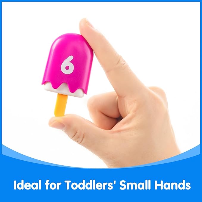 Numbers 1-20 Popsicles – Fun Number Toys for Kids Ages 3-5, Learning Numbers & Words for Toddlers, Preschool Number Recognition Games