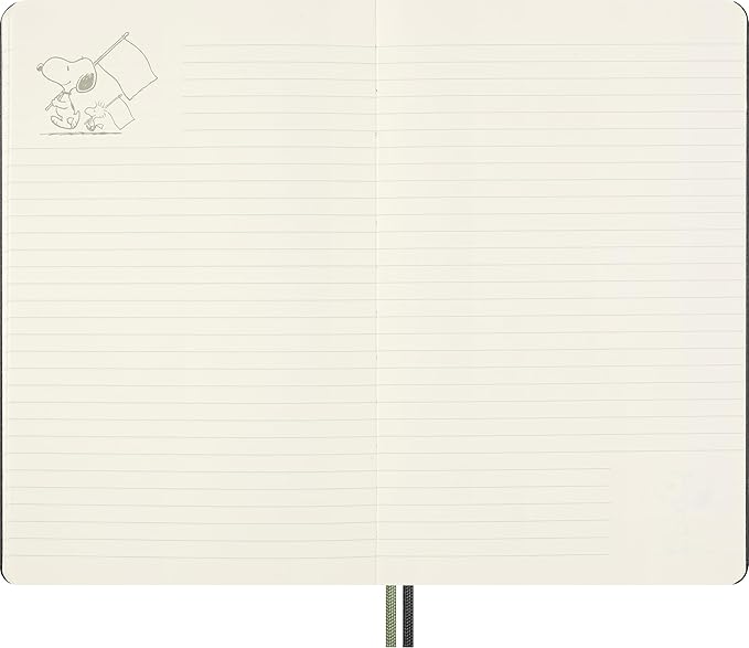 Moleskine Limited Edition Peanuts 'Charlie Brown & Friends' Notebook, Hard Cover, Large (5" x 8.25"), Ruled, Dark Gray, 176 pages