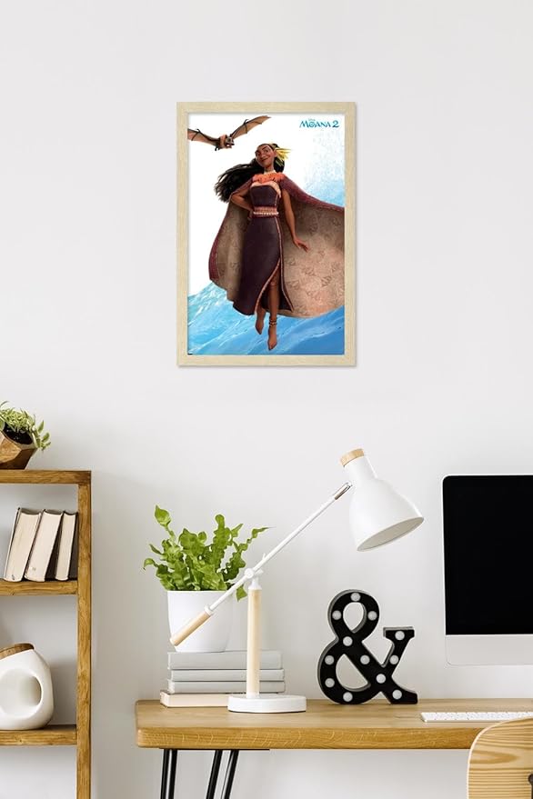 Trends International Disney Moana 2 - Matangi Wall Poster, 22.4L x 14.7W, Blonde Framed Version