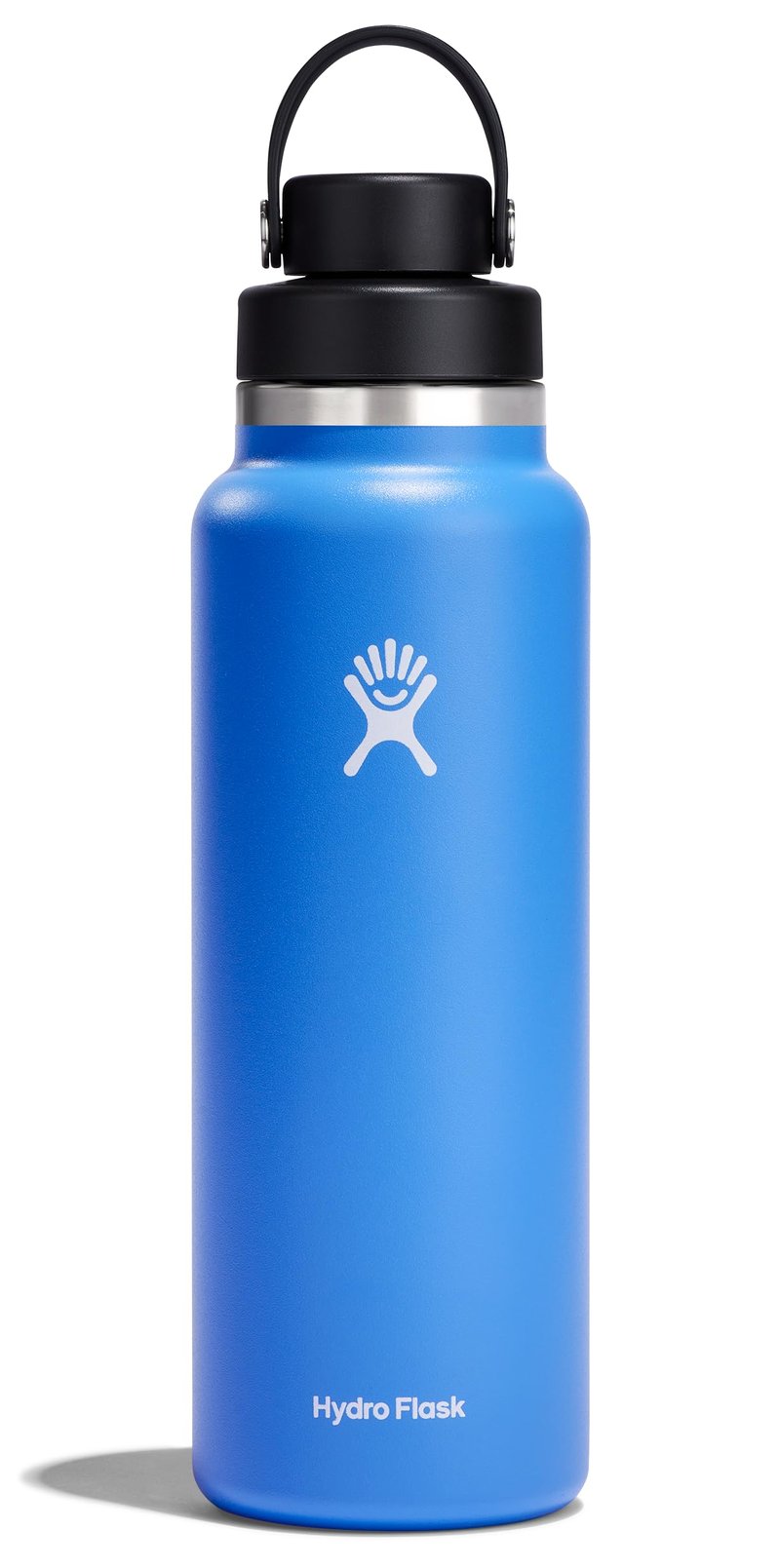 Hydro Flask Water Bottle - Insulated Stainless Steel - Wide Mouth Flex Chug Lid, Non Spill, Leakproof in 40 Oz Cascade Blue