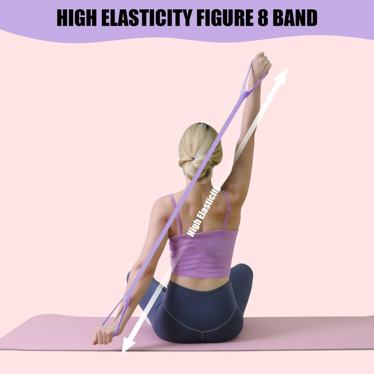 TREKONPEAK Figure 8 Resistance Bands Set,Silicone Stretch Bands for Women