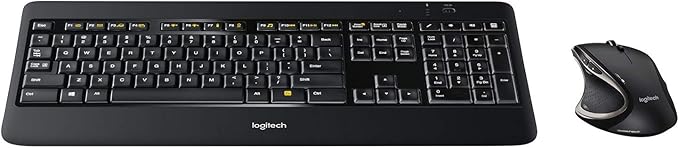 Logitech Wireless Performance Combo MX800, Backlit Keyboard, Wireless USB Mouse for PC