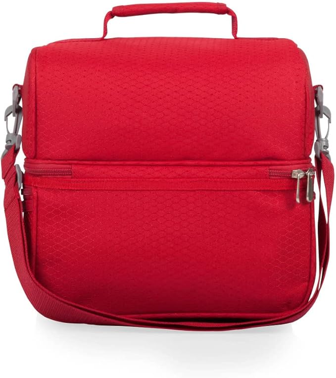 PICNIC TIME NCAA Nebraska Cornhuskers Pranzo Lunch Bag - Insulated Lunch Box with Picnic Set - Lunch Cooler Bag