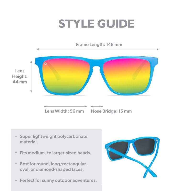 Knockaround Fast Lanes Sport Lightweight Sunglasses for Men & Women - UV400 Protection