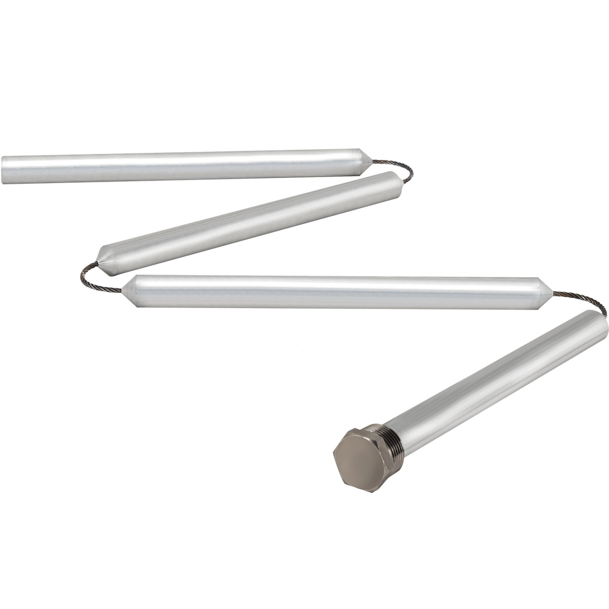 Eastman 45 Inch Flexible Magnesium Anode Rod, 1-1/6 Inch Hex Head, Chrome, 60296