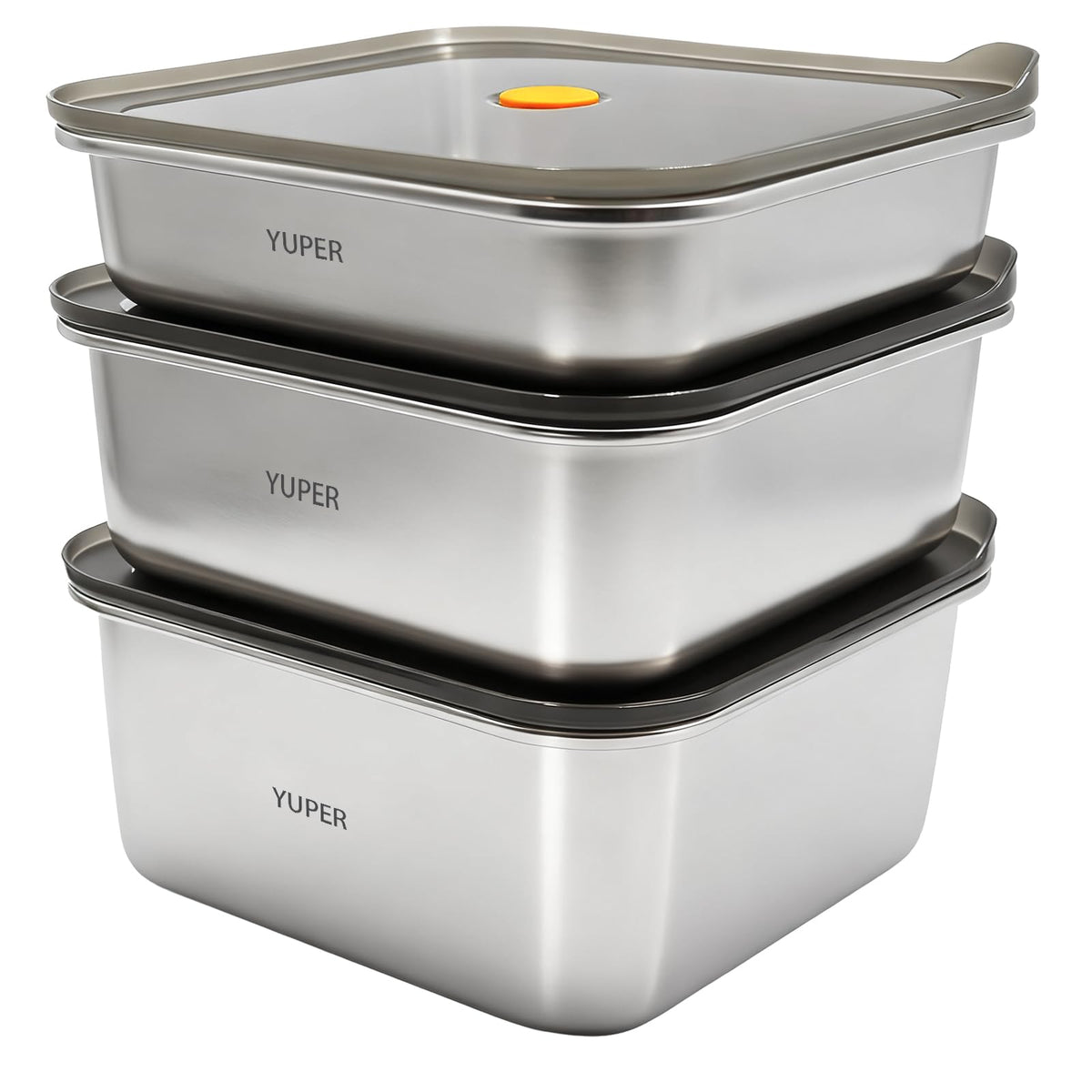YUPER Stainless Steel Food Containers, 2 Pack (84+125OZ)