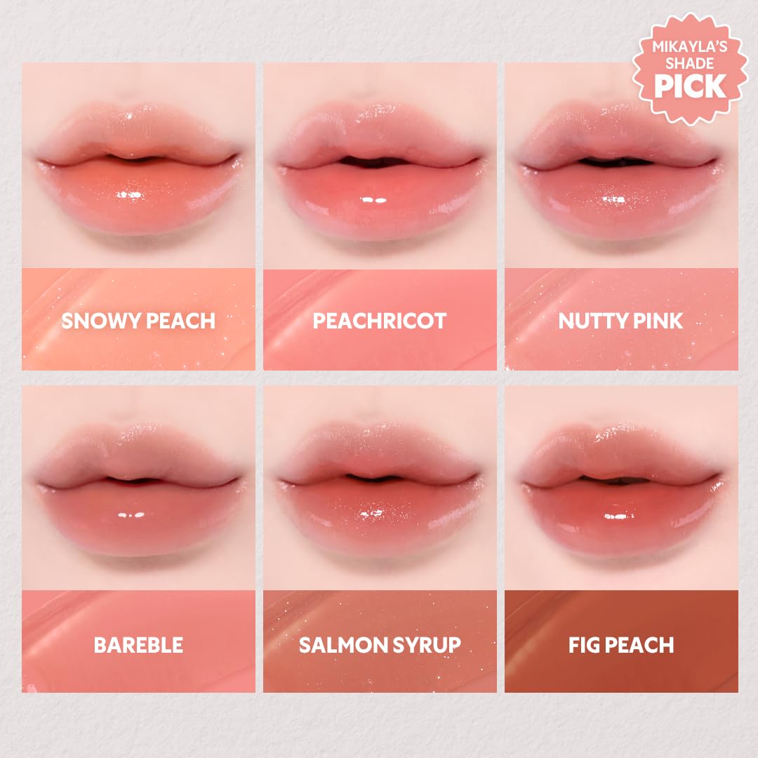 TIRTIR [*Mini Size Waterism Tinted Lip Gloss #20 Fever Red, 0.06 Fl Oz – Kiss Ready Lipgloss, 12H Long Lasting Non Sticky Natural Tinted Glow Korean Multiuse Cheek and Lip Tint for Women gift