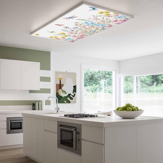 Fluorescent Light Covers for Ceiling Lights Spring Flowers Magnetic Light