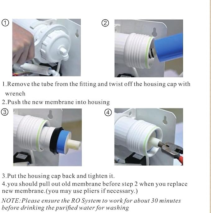Geekpure 50 GPD Reverse Osmosis RO Membrane Replacement -NSF Certificated