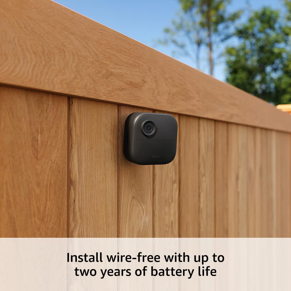 Blink Outdoor 2-Camera System (newest model), With 1-Year Subscription – Wire-free smart security camera, two-year battery life, HD live view, person detection, Works with Alexa