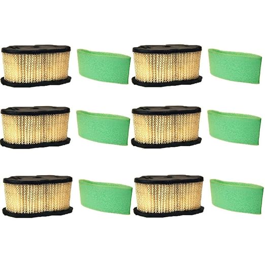 Stevens Lake Parts Set of 6 Air Filter & Pre-Filter Set Fits Universal Products