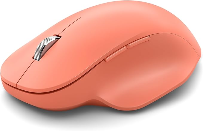 Microsoft Bluetooth Ergonomic Mouse - Peach - with comfortable Ergonomic design, thumb rest, up to 15months battery life. Works with Bluetooth enabled PCs/Laptops Windows/Mac/Chrome computers