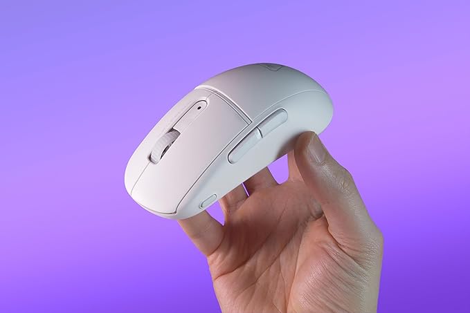 Turtle Beach Burst II Air Wireless Gaming Mouse - 47g Ultra Lightweight, Optical Switches, 26000 DPI Optical Sensor, 120-hour Rechargeable Battery, Symmetrical Design, Bluetooth, USB-C Cable – White