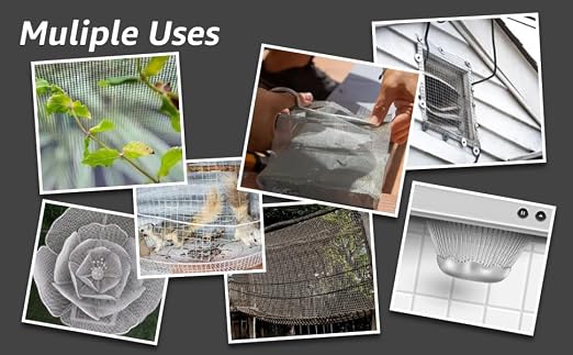 16x40 Inch Wire Mesh Roll, 20 Mesh Stainless Steel Mesh, Never Rust Sturdy