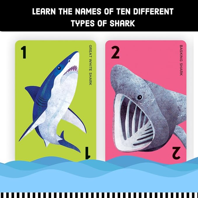 Mudpuppy Go Shark! – Shark Version of Classic Kids Go Fish Card Game with Cute Illustrations of Sharks for Children Ages 4 and Up, 2-4 Players