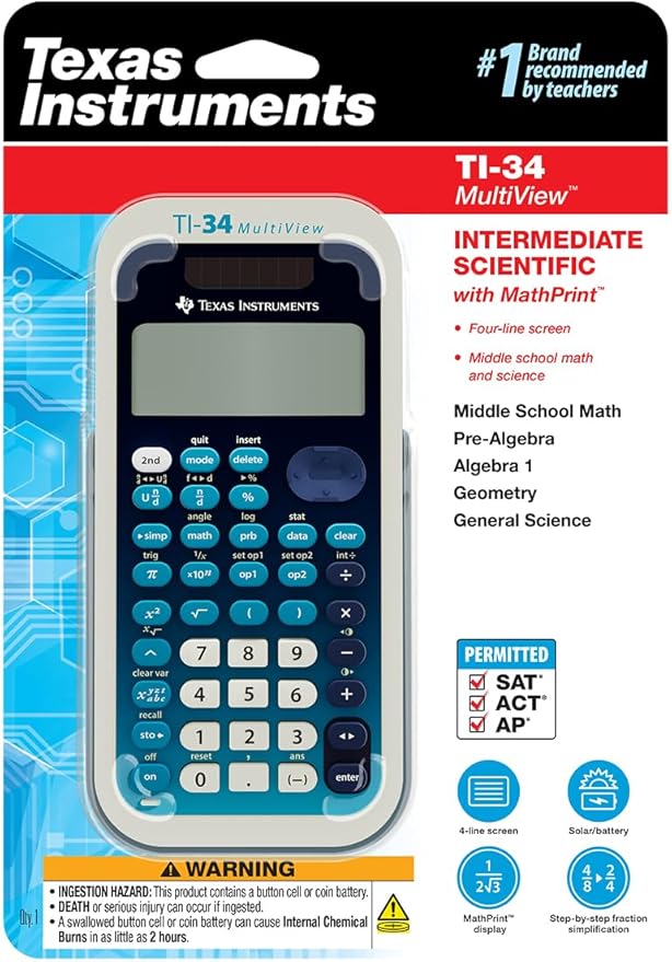 Texas Instruments TI-34 MultiView Scientific Calculator
